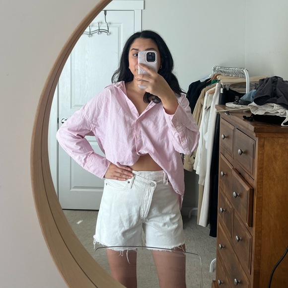 AGOLDE CRISS CROSS SHORTS - Picture 1 of 4